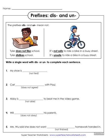 Prefixes - Prefixes Dis- and Un-