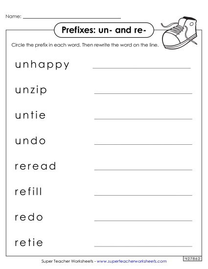 Prefixes - Prefixes Un- and Re-