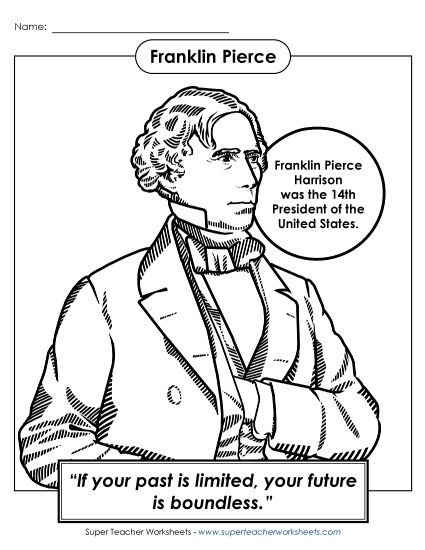 President Coloring Pages - President #14: Franklin Pierce Coloring Page President Coloring Pages - President #14: Franklin Pierce Coloring Page