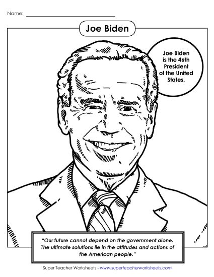 President Coloring Pages - President #46: Joe Biden Coloring Page President Coloring Pages - President #46: Joe Biden Coloring Page