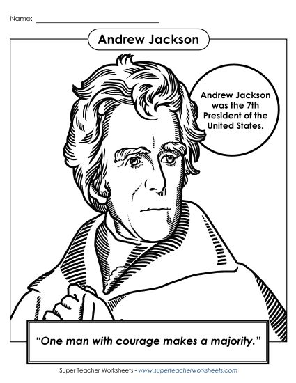 President Coloring Pages - President #7: Andrew Jackson Coloring Page President Coloring Pages - President #7: Andrew Jackson Coloring Page
