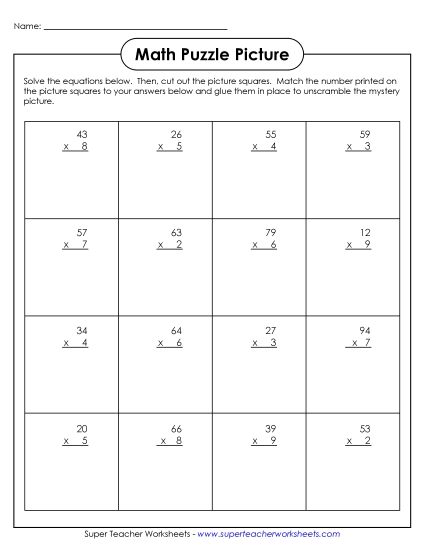 Presidents' Day Math - Presidents Math Puzzle - Multiplication Presidents' Day Math - Presidents Math Puzzle - Multiplication