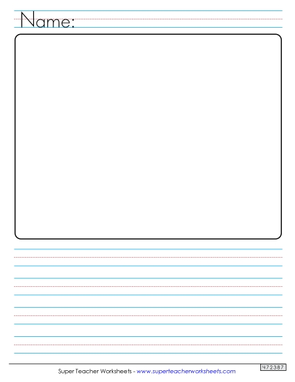 Sample Worksheet Images - Primary Paper with Box for Picture (Name Line) Sample Worksheet Images - Primary Paper with Box for Picture (Name Line)
