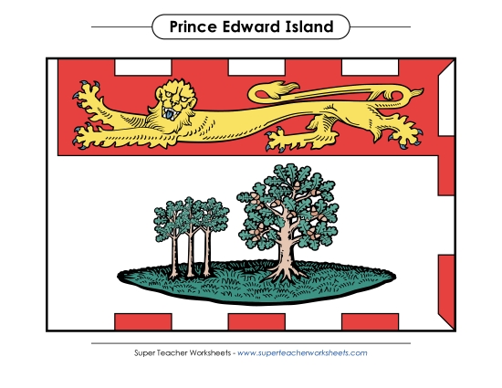 Flag & Coat of Arms - Prince Edward Island Flag (Full Colour)