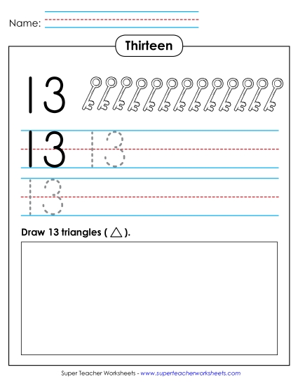 Number Thirteen - Print, Trace, Draw: Thirteen