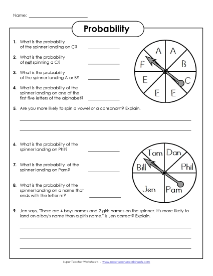 Probability Spinners (Intermediate 1) Probability Spinners (Intermediate 1)