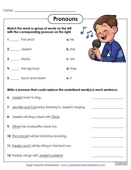 Basic Pronouns - Pronoun Match