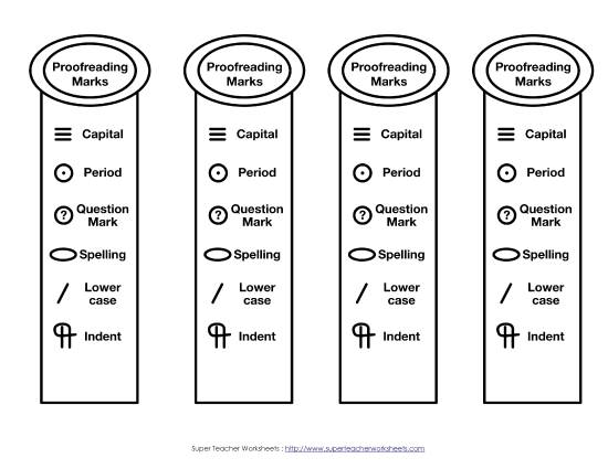 Proofreading Bookmarks - Proofreading Bookmarks - Basic