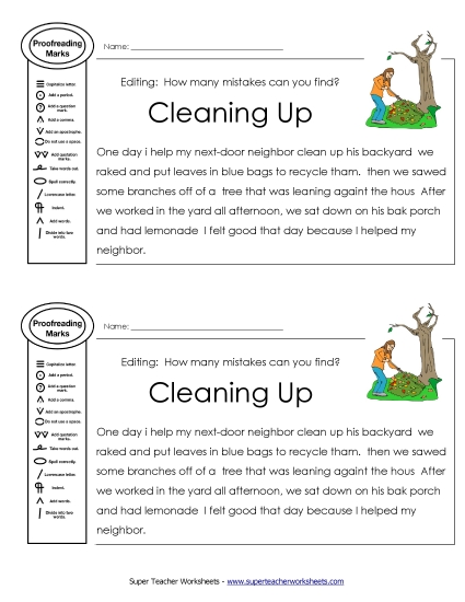Editing Passages - Proofreading: Cleaning Up Editing Passages - Proofreading: Cleaning Up