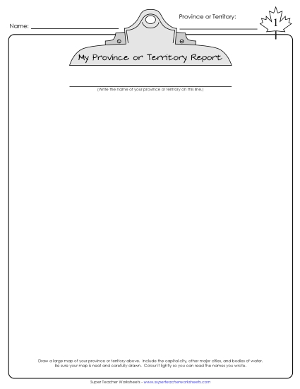 Reports, Games, & Worksheets - Province Report