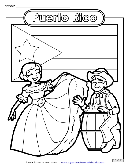 Coloring Pages - Puerto Rico Coloring Page Coloring Pages - Puerto Rico Coloring Page
