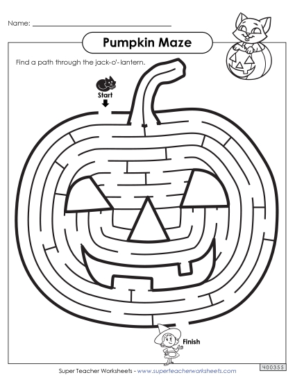 Puzzles - Pumpkin Maze (Intermediate)