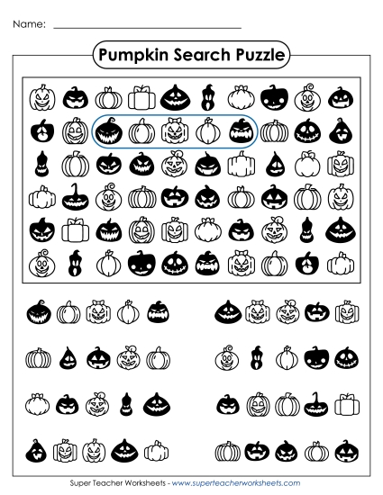 Puzzles - Pumpkin Search Puzzle