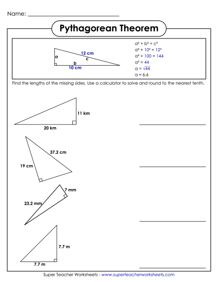 Level: Advanced - Pythagorean Theorem - Advanced
