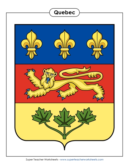 Flag and Coat of Arms - Quebec Escutcheon (Full Colour)