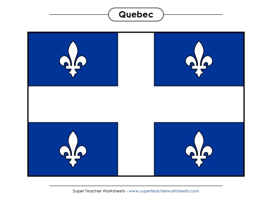 Flag and Coat of Arms - Quebec Flag (Full Colour)