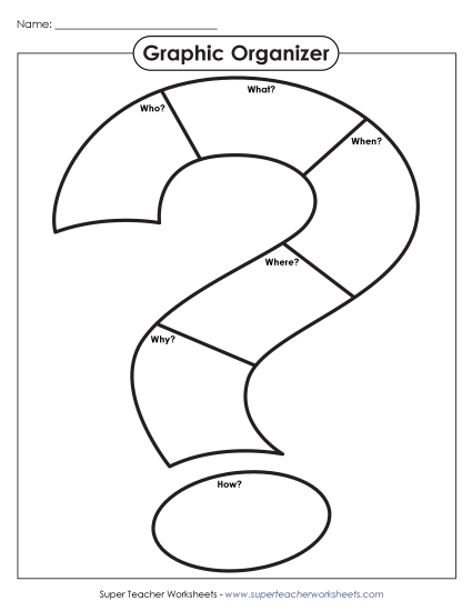 Question Words - Question Mark Organizer Question Words - Question Mark Organizer