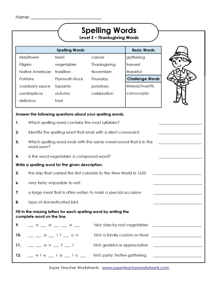 Worksheets and Puzzles - Question Worksheet