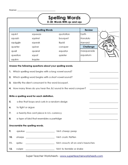 Worksheets - Question Worksheet (D-30) Worksheets - Question Worksheet (D-30)