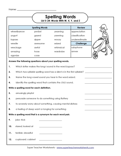Printable Worksheets - Question Worksheet (E-24) Printable Worksheets - Question Worksheet (E-24)
