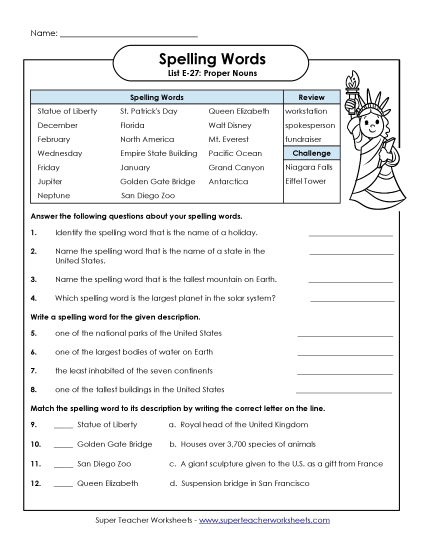 Printable Worksheets - Question Worksheet (E-27) 