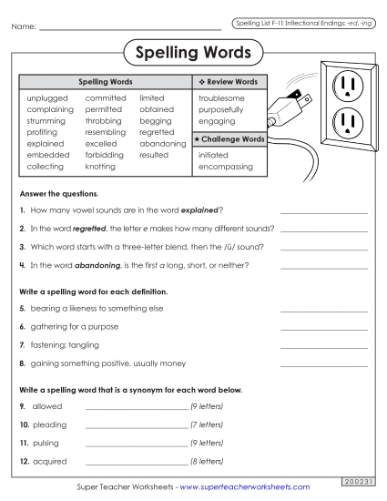 Worksheets and Puzzles - Question Worksheet (F-11) Worksheets and Puzzles - Question Worksheet (F-11)