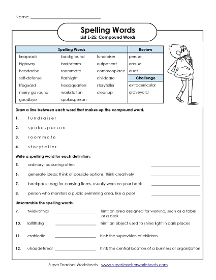 Printable Worksheets - Questions (E-25) Printable Worksheets - Questions (E-25)
