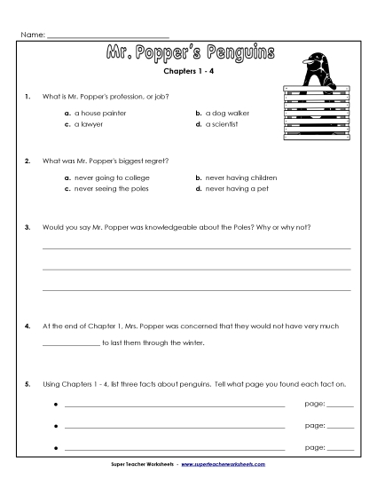 Chapters 1 - 4 - Questions for Chapters 1-4 Chapters 1 - 4 - Questions for Chapters 1-4