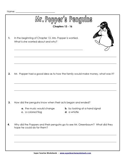 Chapters 13 - 16 - Questions for Chapters 13-16