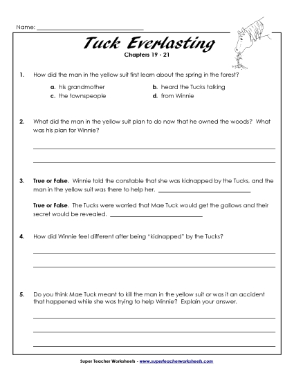 Chapters 19 through 21 - Questions for Chapters 19-21
