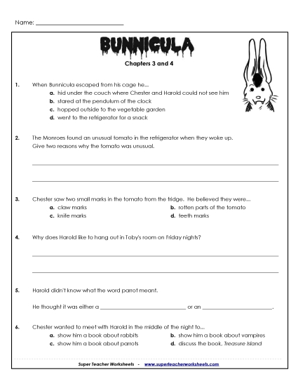 Chapters 3 & 4 - Questions for Chapters 3 & 4