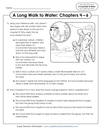Chapters 4–6 - Questions for Chapters 4–6 (Printable PDF Worksheet)