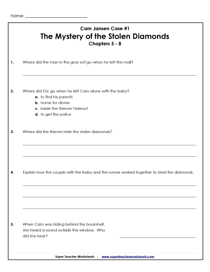 Chapters 5-8 - Questions for Chapters 5-8