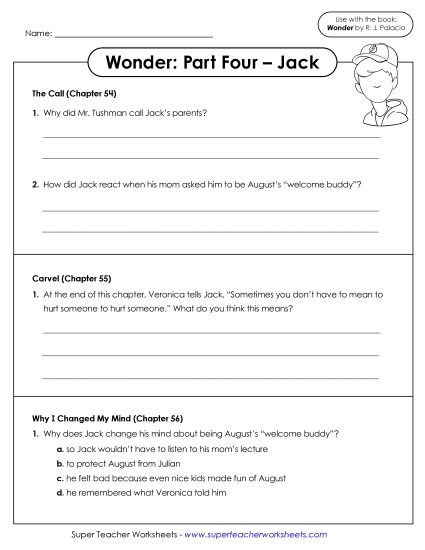 Part 4 - Jack  - Questions for Part 4