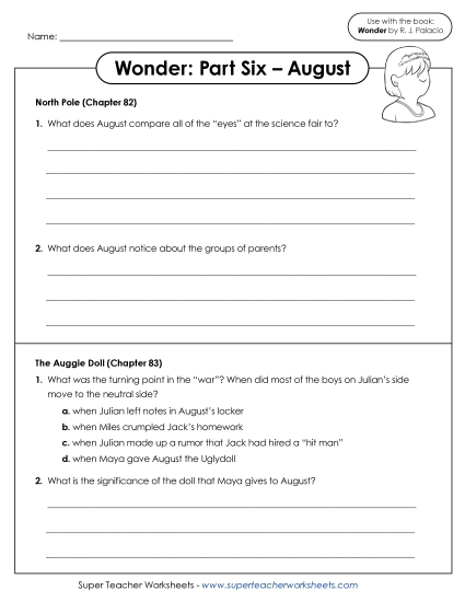 Part 6 - August - Questions for Part 6 
