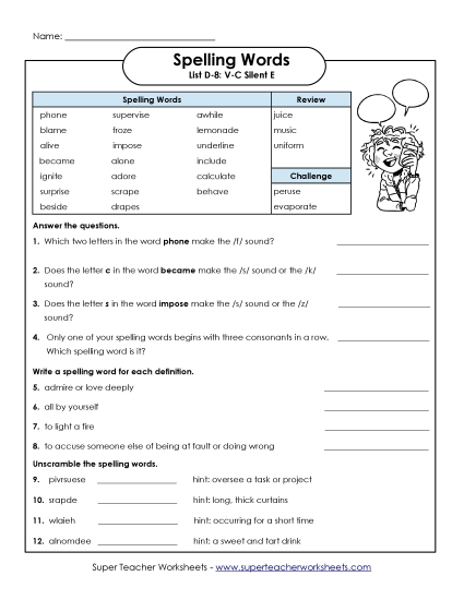 Worksheets - Questions Worksheet (D-8) Worksheets - Questions Worksheet (D-8)