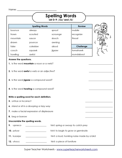 Worksheets - Questions Worksheet (D-9) Worksheets - Questions Worksheet (D-9)