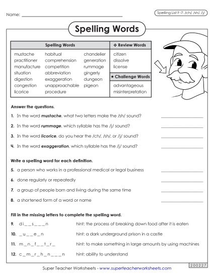 Worksheets and Puzzles - Questions Worksheet (F-7) Worksheets and Puzzles - Questions Worksheet (F-7)