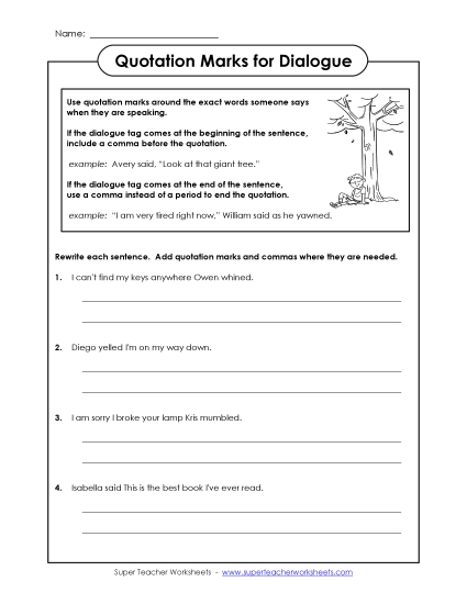 Quotation Marks for Dialogue - Quotation Marks for Dialogue