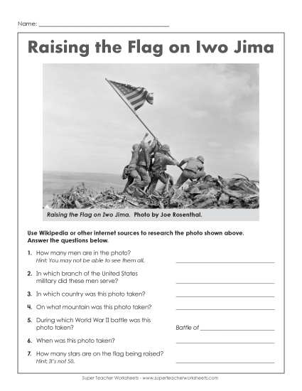 Research Skills - Raising the Flag on Iwo Jima Research Skills - Raising the Flag on Iwo Jima