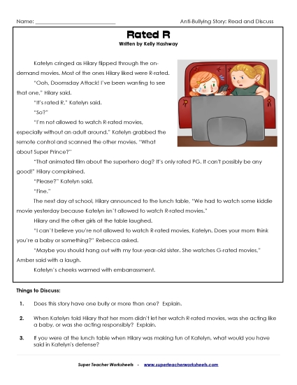 Read & Discuss Stories - Rated R Read & Discuss Stories - Rated R