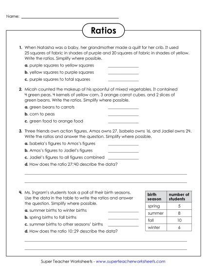 Advanced Ratio Worksheets - Ratio Word Problems (Advanced) Advanced Ratio Worksheets - Ratio Word Problems (Advanced)
