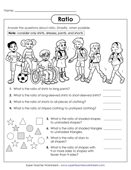 Intermediate Ratio Worksheets - Ratios with Pictures Intermediate Ratio Worksheets - Ratios with Pictures