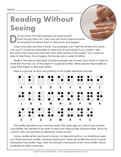 Nonfiction Articles - Reading Without Seeing