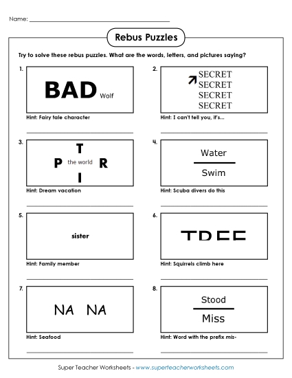 Rebus Puzzles - Rebus Puzzles Riddle (Easy)