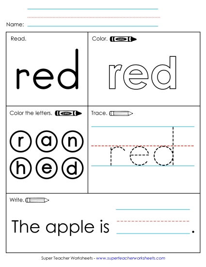 Individual Sight Words - Red (Sight Word) Individual Sight Words - Red (Sight Word)
