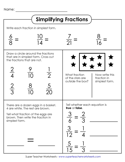 Simplifying Fractions - Reducing/Simplifying Fractions Simplifying Fractions - Reducing/Simplifying Fractions