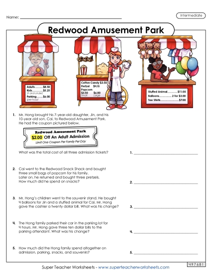 Intermediate (Grades 3 - 4) - Redwood Amusement Park