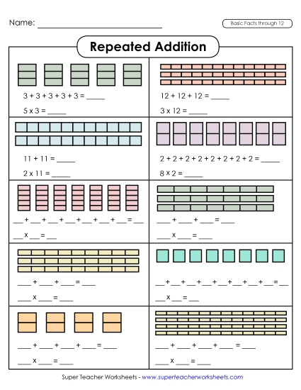 Repeated Addition - Repeated Addition - Boxes