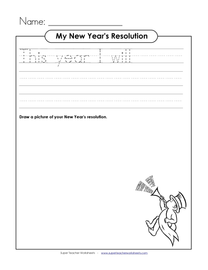 New Year Worksheets - Resolutions (Primary) New Year Worksheets - Resolutions (Primary)
